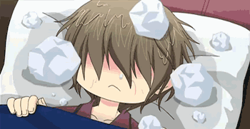 hes sick in bed,  right now